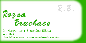 rozsa bruchacs business card