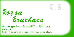 rozsa bruchacs business card